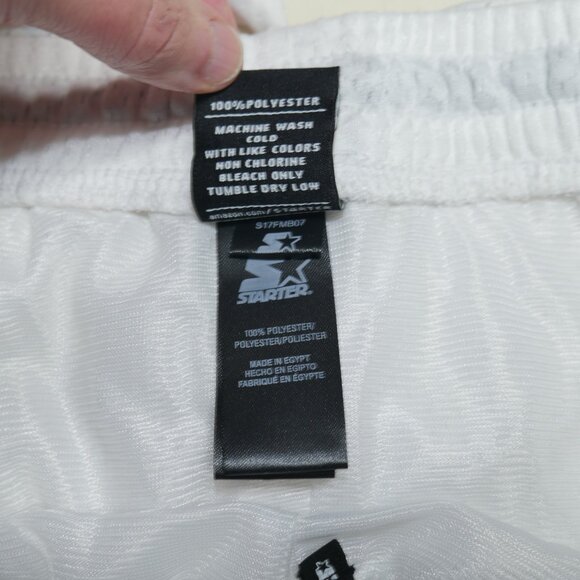 Starter Mesh Basketball Shorts Men's Size 3XL White Vintage Deadstock NWT - Picture 7 of 9